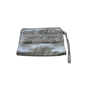 Mary Ann Rosenfeld Tan Leather Wristlet Clutch Wallet Women’s Casual Zippered